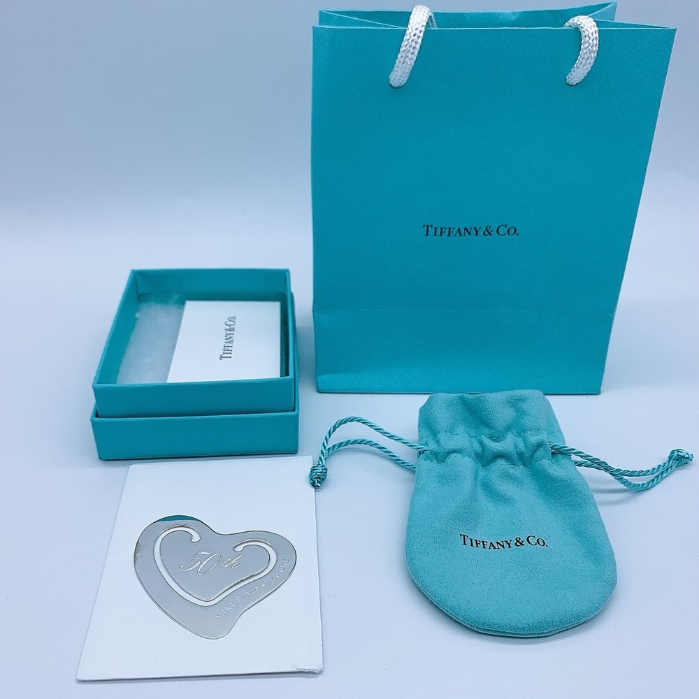 Tiffany & Co Elsa Peretti Sterling Silver Heart Bookmark Authentic Italy